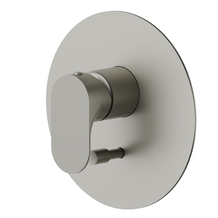 Newform Linfa II Смеситель для душа, встраиваемый, авто переключатель на 2 потока, внешняя часть, цвет: titanium satin