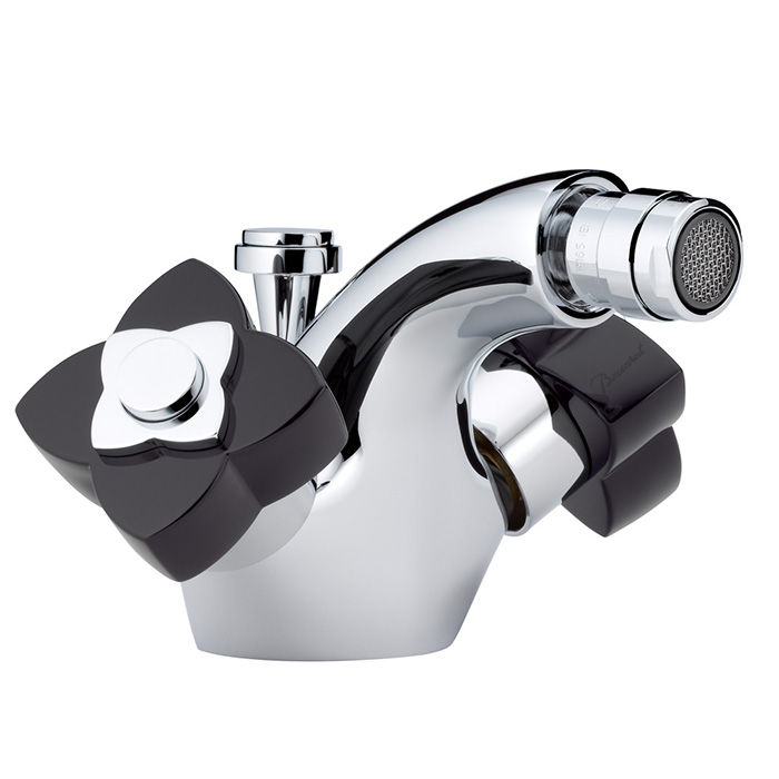 THG Petale de Cristal noir Смеситель для биде, 1 отв., цвет: хром/черный хрусталь