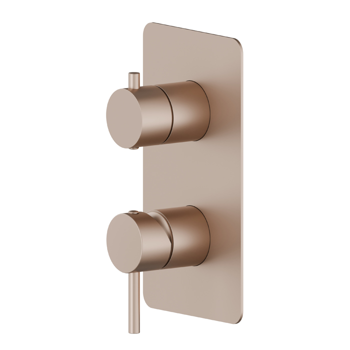 Newform X-Way Смеситель для душа, встраиваемый, 2 потока, внешняя часть, цвет: copper satin