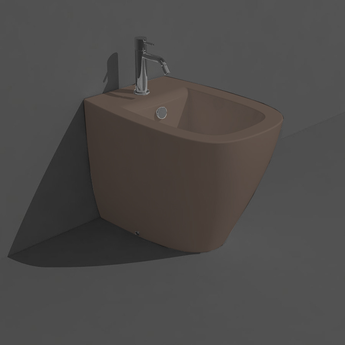 Simas Juniper Биде напольное 53,5x370xh42см, с 1 отв., цвет: moka matt