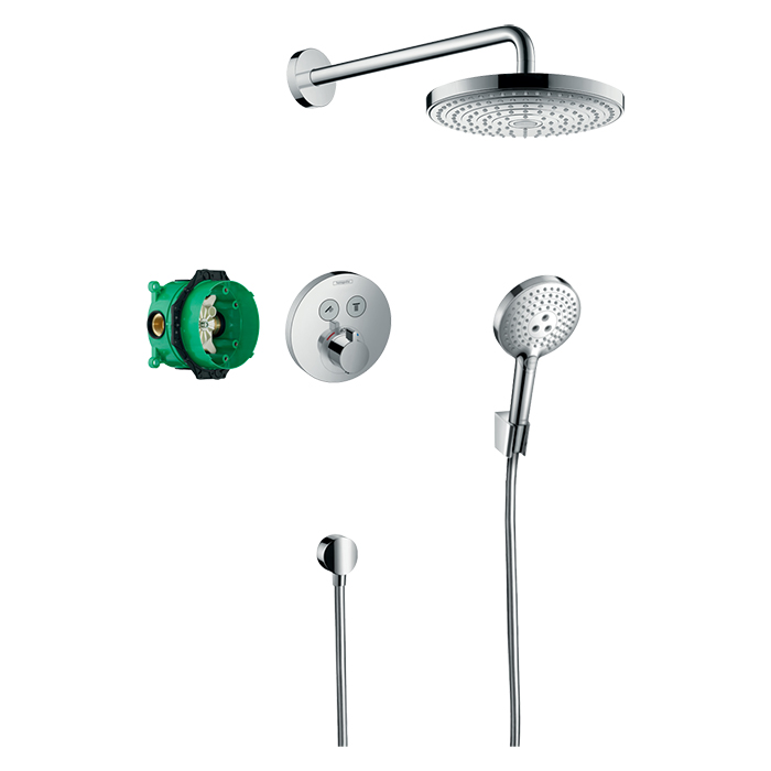 Hansgrohe Select S Душевая система, верхний душ 24см., смеситель термостатический, с ручным душем, цвет: хром