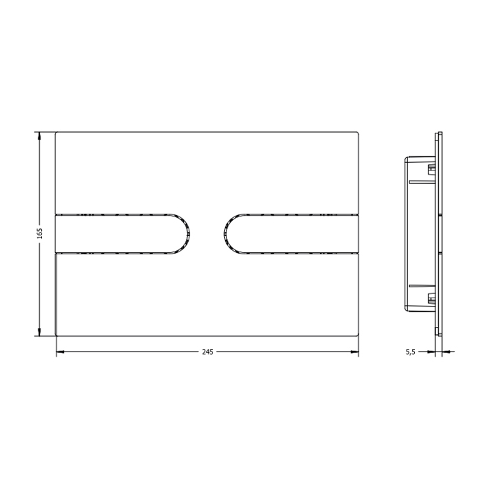 Artceram INOX Смывная клавиша, цвет: нержавеющая сталь