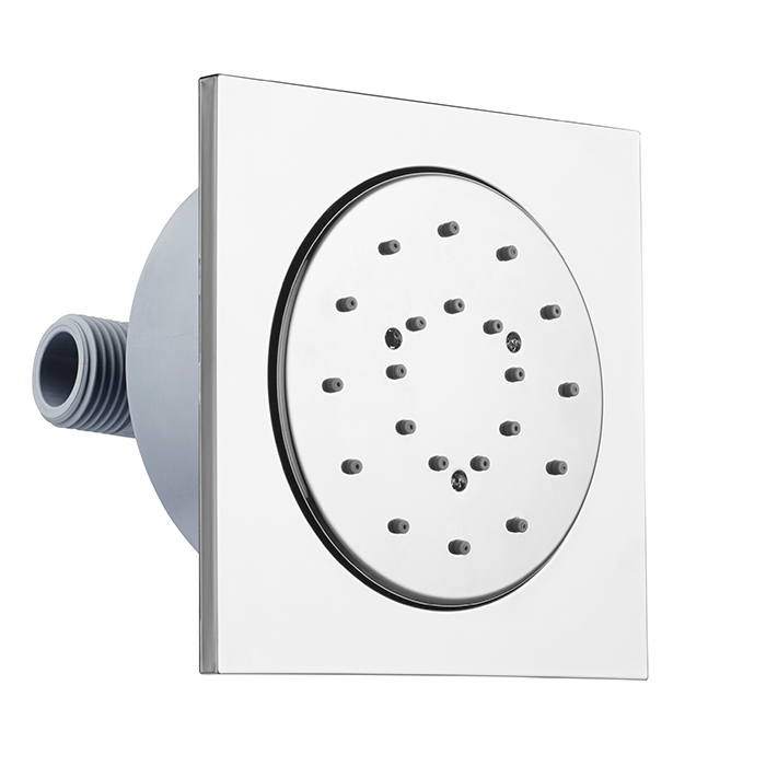 Bossini Cubic Reg Форсунка для душа 10х10см., настенная, поворотная, цвет: хром