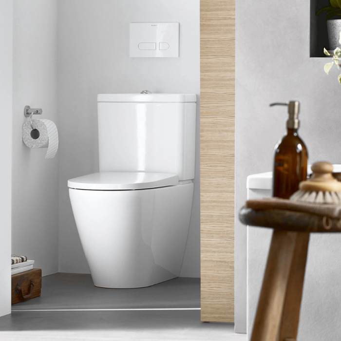 Duravit D-Neo Моноблок 37x65 см, безободковый, слив универсальный, WonderGliss, цвет: белый