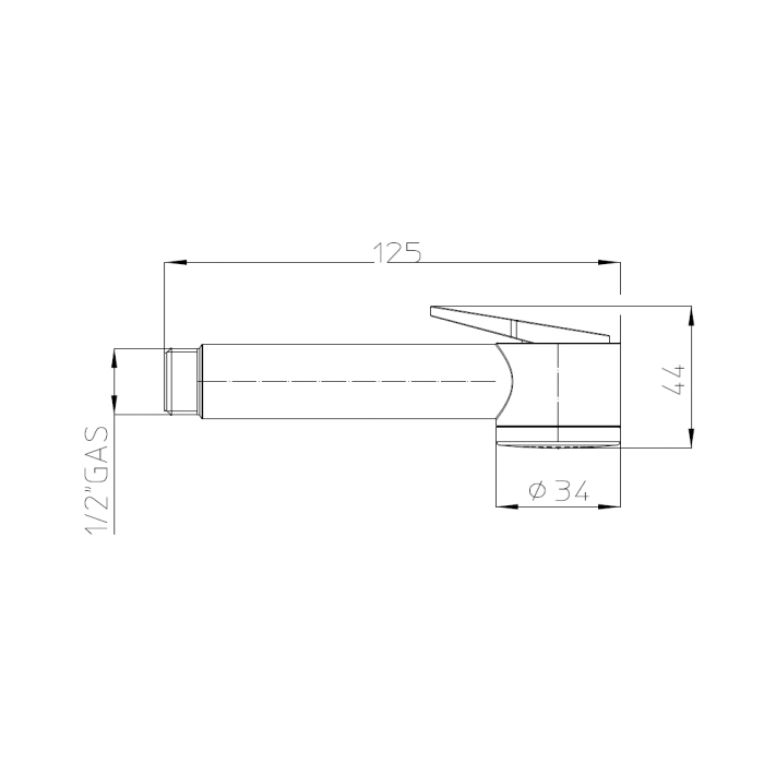 Bossini Paloma Душевая лейка Ø3.4см., латунь, цвет: хром