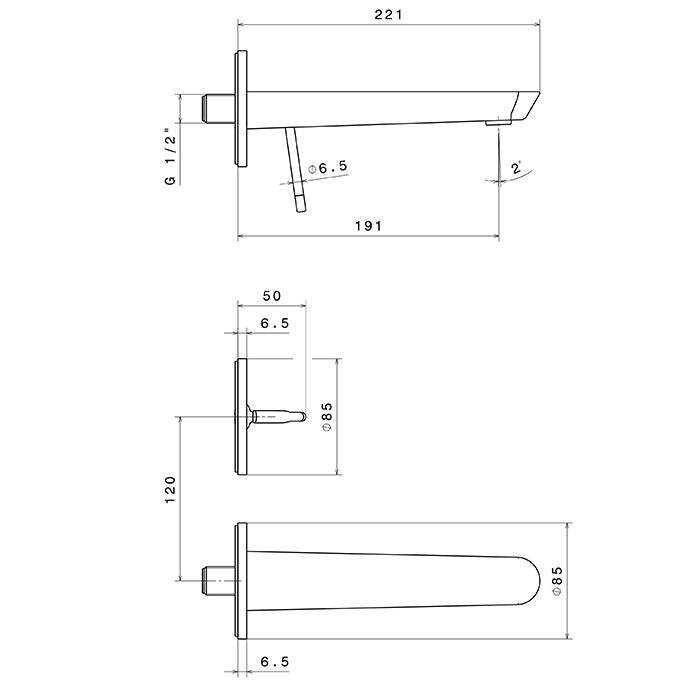 Newform O'Rama Смеситель для раковины, встраиваемый, с длинным изливом, внешняя часть, цвет: gold satin