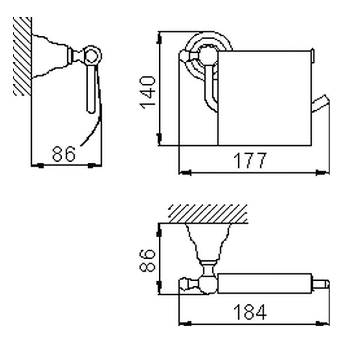 CISAL Arcana Держатель туалетной бумаги с крышкой, цвет: золото