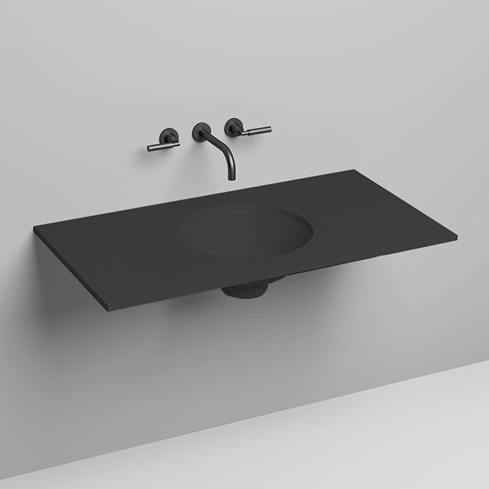 Salini Столешница 100х50х1.5 cм, из материалов S-Stone, цвет: RAL 9011