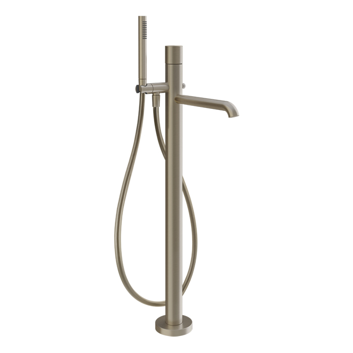 Gessi Habito Unito Смеситель для ванны, напольный, цвет: Finox Brushed Nickel