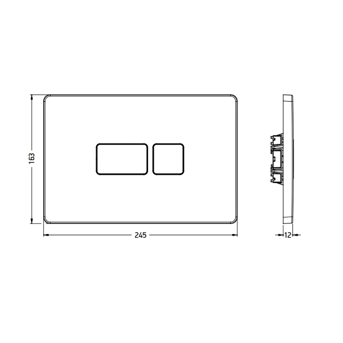 Artceram А16 Смывная клавиша, цвет: хром