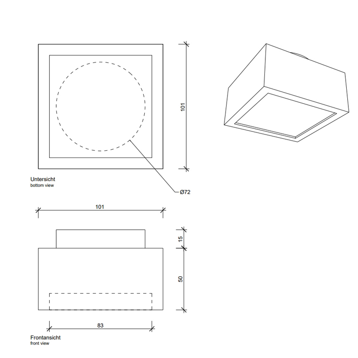 Decor Walther Cut 10 Светильник потолочный 10x10x6.5см, 1x G9 max. 40W, цвет: хром