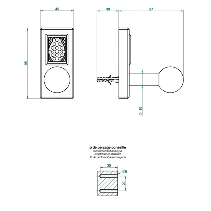 THG Metropolis Cristal Noir Крючок одинарный, подвесной, цвет: Soft Gold