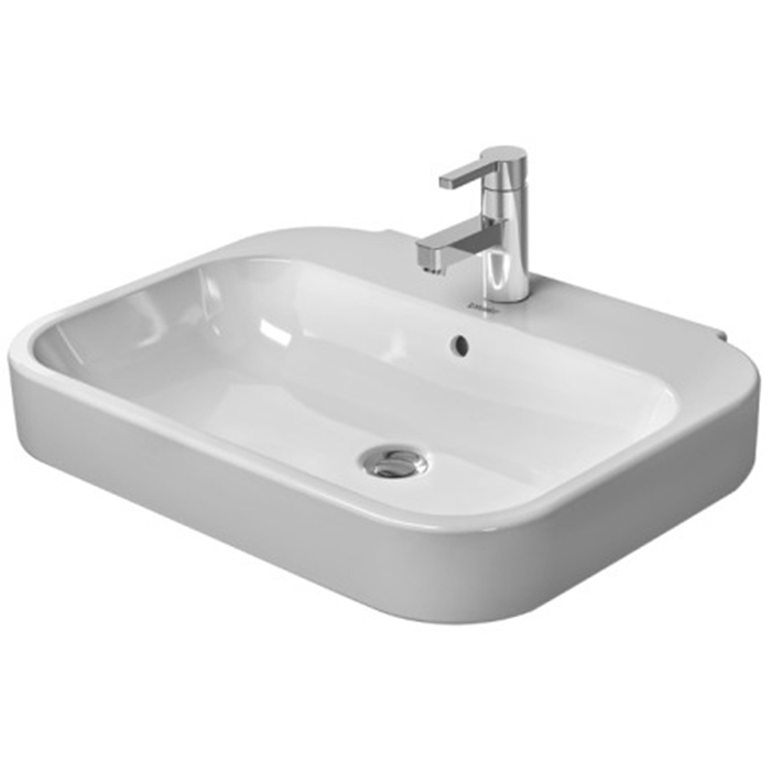 Duravit Happy D.2 Раковина 80x52.5 см, 3 отв., с переливом, цвет: белый