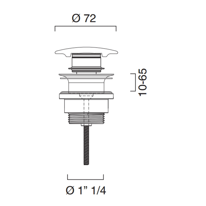 Catalano Слив для раковины с переливом, цвет белый глянцевый керамика
