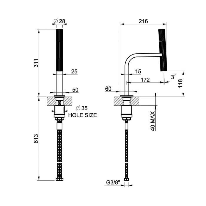 Gessi Incastri Смеситель для раковины, 1 отв., без донного клапана, цвет: Finox Brushed Nickel