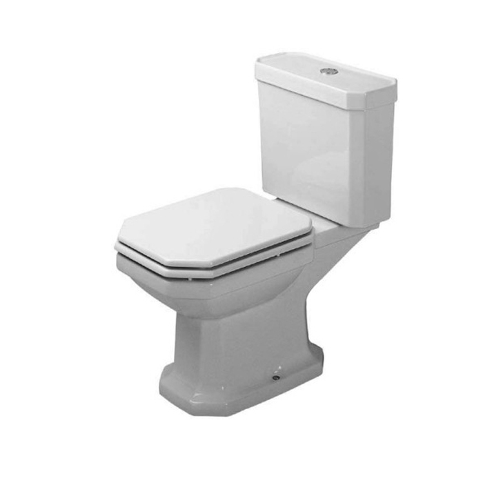 Duravit 1930 Унитаз моноблок с отдельным бачком (с механизмом слива хром), 66.5х35.5см, слив в пол, Цвет: Белый