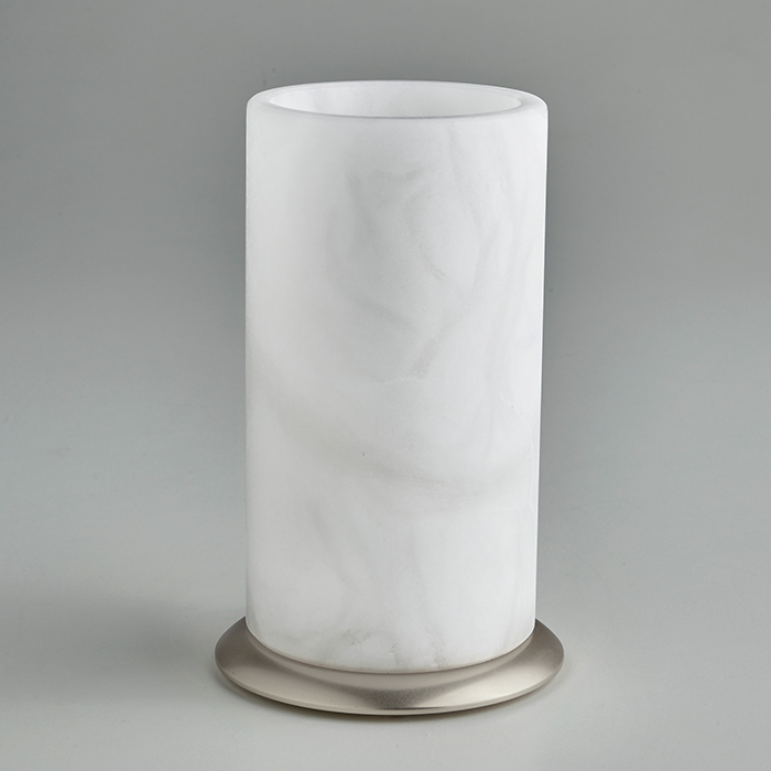 3SC Baster Round Стакан настольный, цвет: алебастр/никель сатинированный матовый