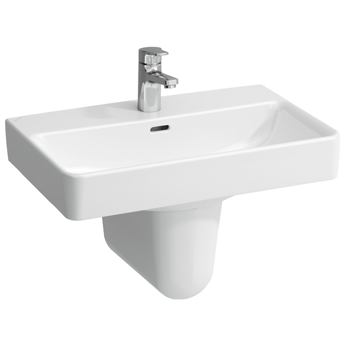 Laufen Pro S Раковина55х38х9,5 см,подвесная/накладная с 1 отв. под смеситель по центу, c переливом, цвет: белый