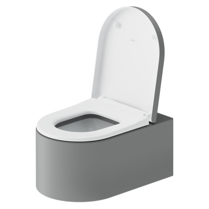 Duravit Millio Унитаз подвесной, 37х57см.,  декор "Smooth", крепление в компл., цвет: светло-серый матовый