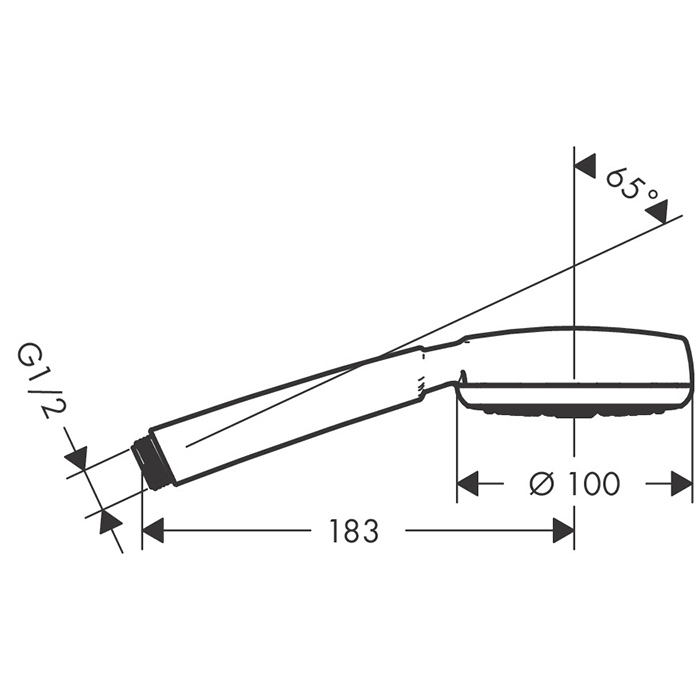 Hansgrohe Crometta 100 1j Ручной душ 10см., цвет: белый/хром