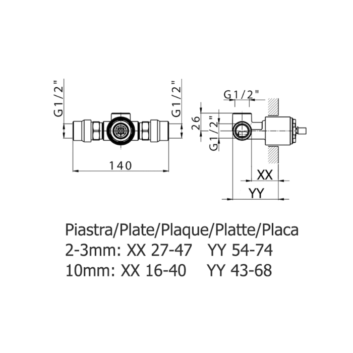 Cisal Встраиваемая часть однорычажного смесителя, с шумоподавлением