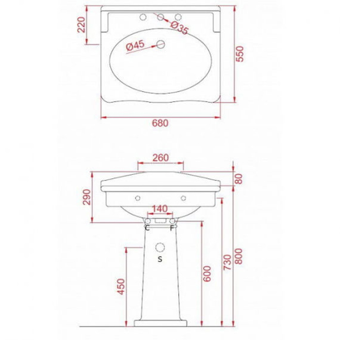 Artceram HERMITAGE Колонна для раковины, цвет: белый