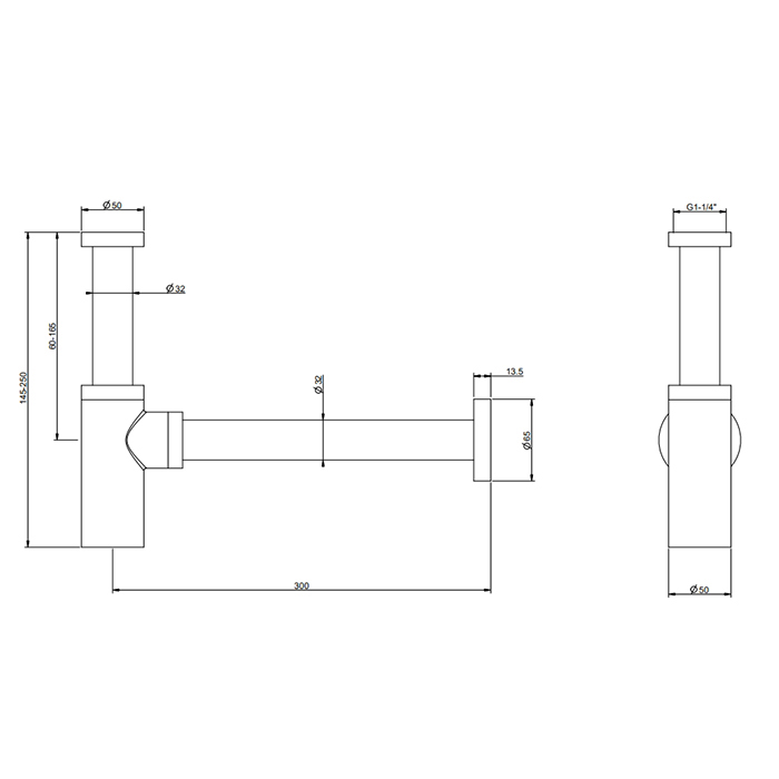 Gessi Сифон для раковины, круглый, цвет: Gold PVD