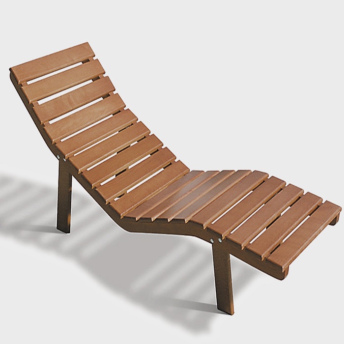 Effegibi Релаксационный лежак 187x65x80см, цвет: обработанный бук