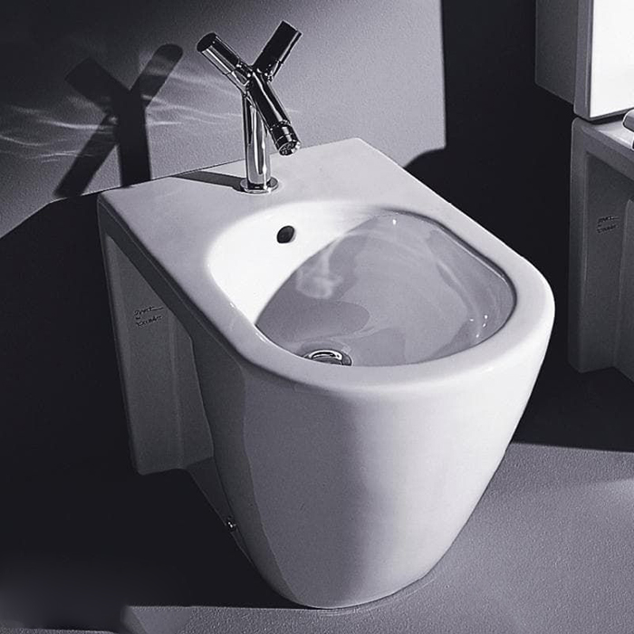 Duravit Starck 2 Биде напольное 57х37см, с 1 отв под смеситель, с креплением, цвет: белый