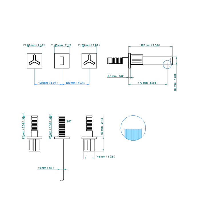 THG ICON-X CARBONE GOLD Смеситель для раковины, настенный, цвет: полированное золото    