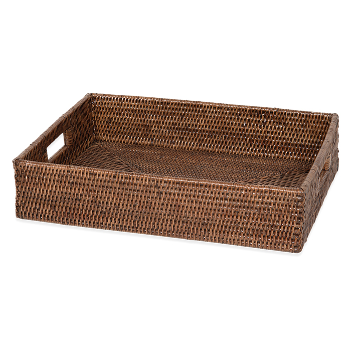 Decor Walther Basket TRAY Лоток-поднос 34х45х10см., настольный, цвет: ротанг темный