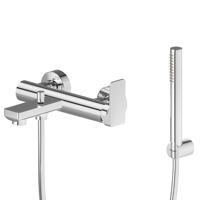 Newform B-Easy Смеситель для ванны, с ручным душем, цвет: хром