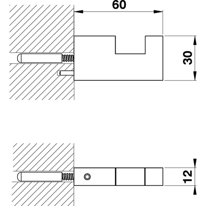 CISAL Quad Крючок подвесной, цвет: хром