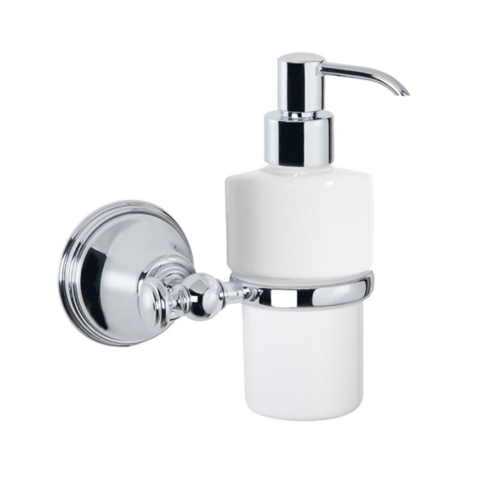 TW Harmony 108, подвесной дозатор для ж/мыла, керамический (белый), цвет: хром