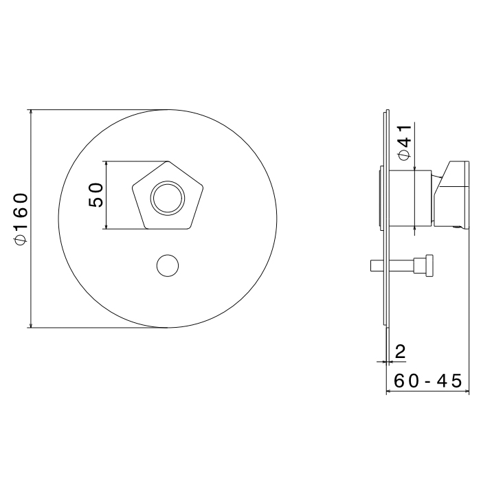 Newform ParkLE Смеситель для душа, встраиваемый, на 2 потока, цвет: хром/черный матовый