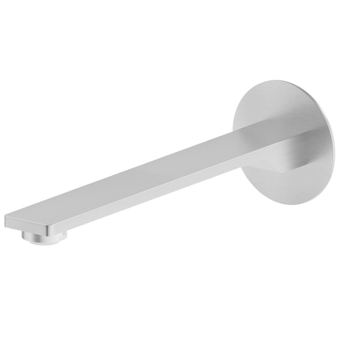 Newform Steel Line Излив для раковины 23см., настенный, цвет: stainless steel