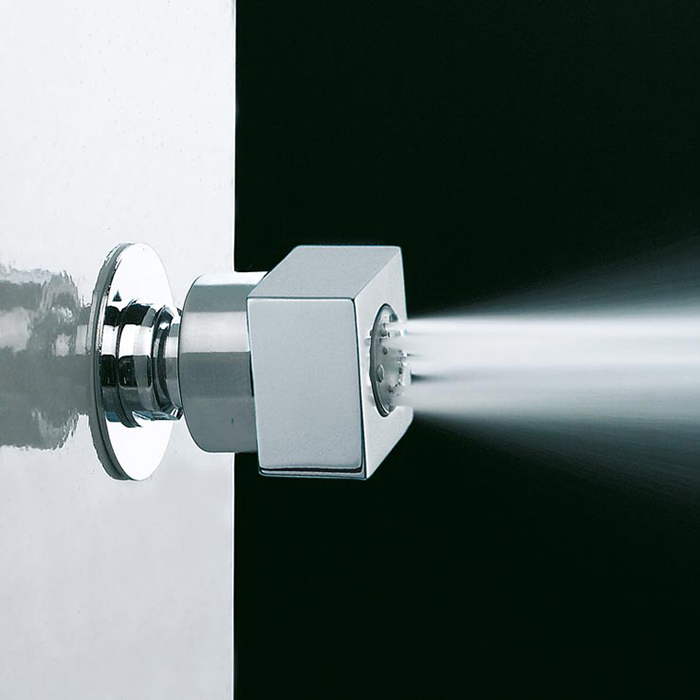 Bossini Cubic Mas Форсунка для душа, боковая, поворотная, цвет: хром