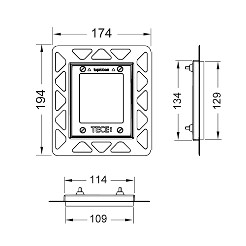 TECEloop Urinal Рамка монтажная, хром глянцевый