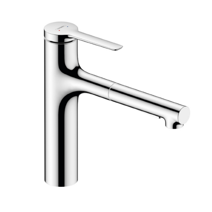 Hansgrohe Zesis M33 Смеситель для кухни, 1 отв., с вытяжным душем, sBox lite, цвет: хром