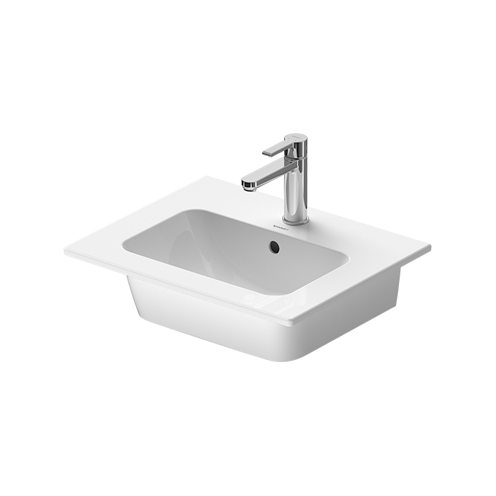 Duravit Me by Starck Раковина накладная 53х43см, с переливом, с 1 отв., WonderGliss, цвет: белый