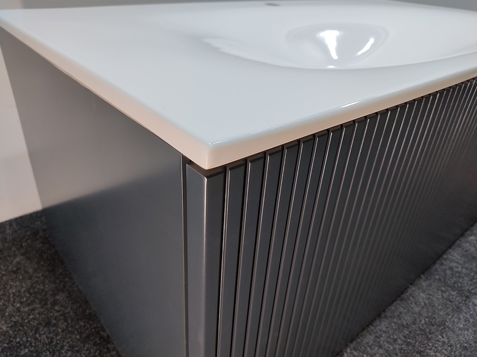 TW Shape комплект подвесной мебели 120х50см, с раковиной, с 1 выдвиж. ящиком с механизмом push-to-open, цвет: серый матовый RAL7016