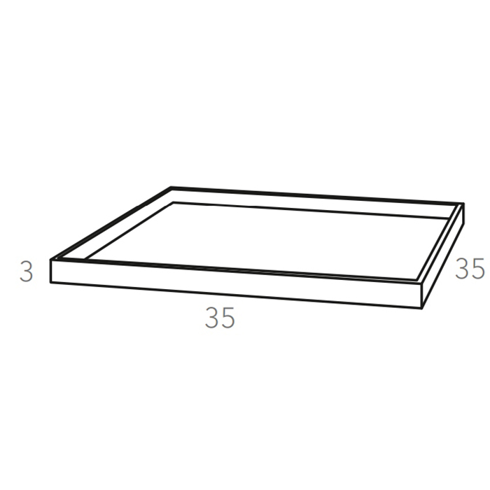 ADJ Поднос Mondo, 35x35xH3 см., цвет: бордо/коньяк