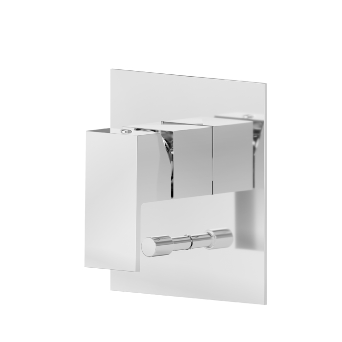 Newform Ergo Q Смеситель для душа, встраиваемый, авто переключать на 2 потока, внешняя часть, цвет: хром