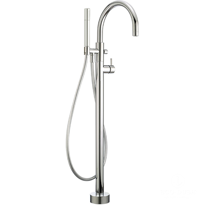 CISAL Slim Смеситель напольный однорычажный для ванны с ручной лейкой, держателем и шлангом 150 см, цвет: хром