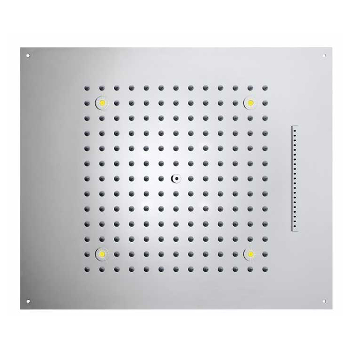 BOSSINI DREAM/2 Верхний душ 570 x 470 мм, с 4 LED RGB, 2 режима (дождь, водопад) блок питания/управления, Cromoterapia, цвет: хром