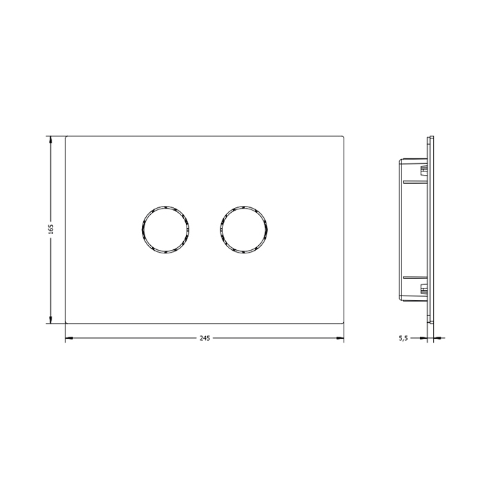 Artceram INOX Смывная клавиша, цвет: черный матовый