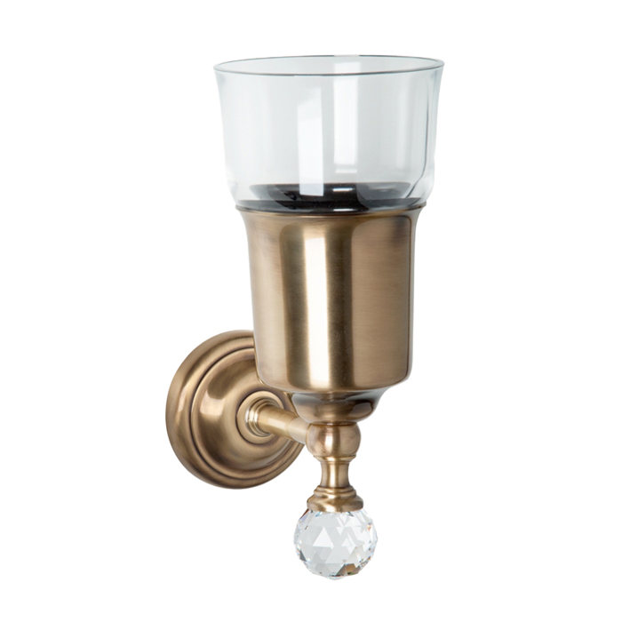 TW Crystal 109 Стакан подвесной, стеклянный, цвет: бронза с кристаллом (swarovski)