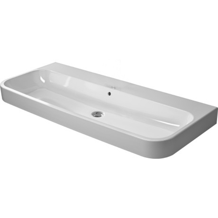 Duravit Happy D.2 Раковина 120x50.5 см, без отв., с переливом,  шлифованная, цвет: белый