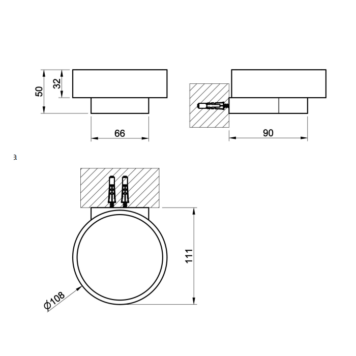 Gessi Incastri Мыльница подвесная, цвет: Black Metal Br. PVD /Light Smoke