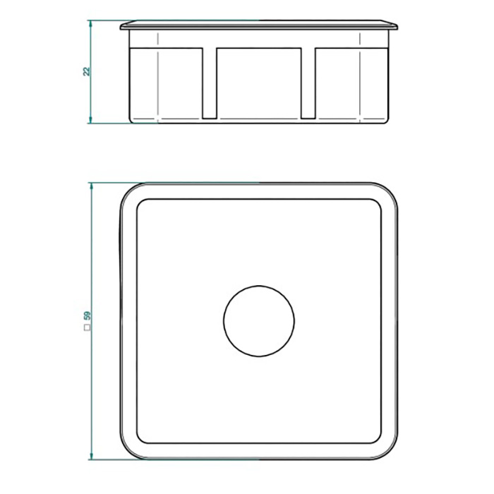 THG ITHAQUE DECOR OR Керамическая коробка для таблеток, декор золото, цвет: белый